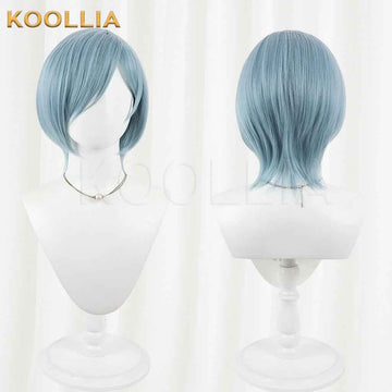 Project Sekai Colorful Stage Hinomori Shizuku Wig Misty Ice‑Blue Neat Bob Short Wig Basic Wig