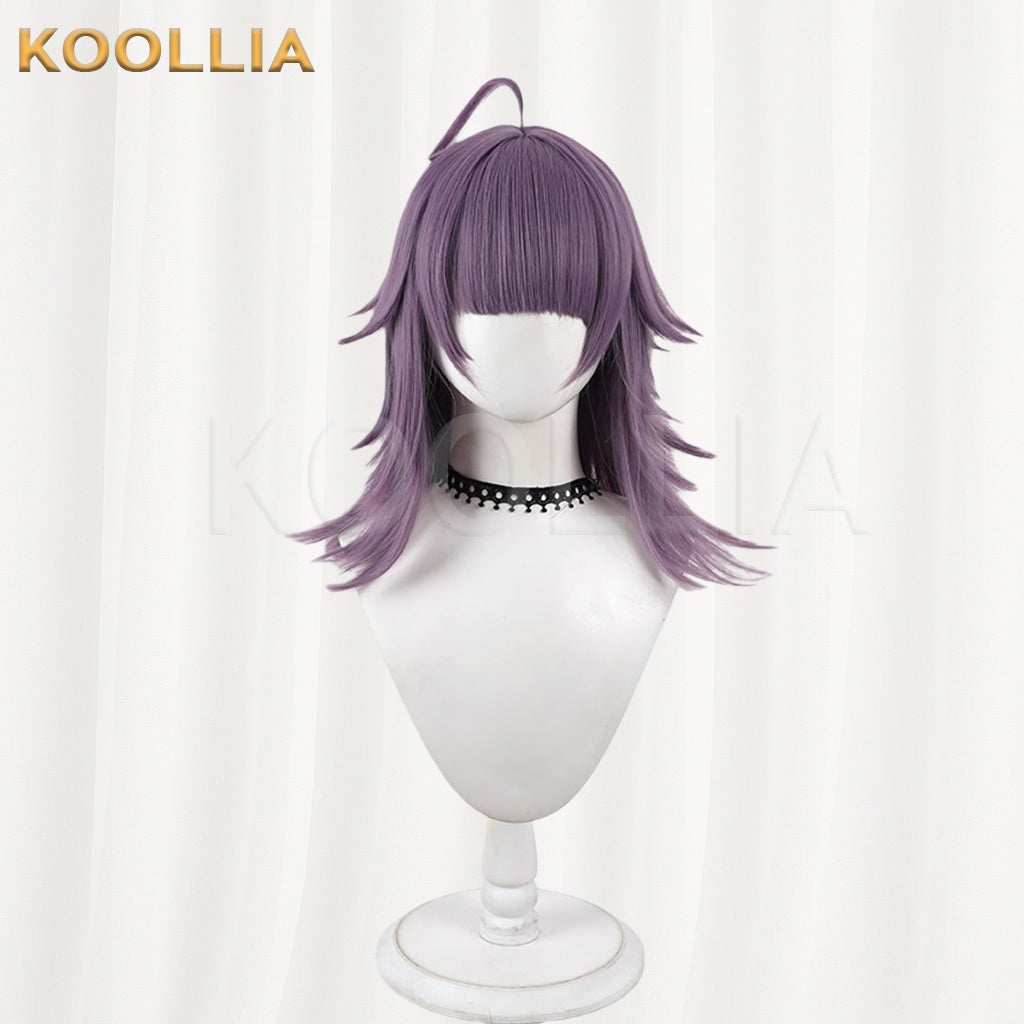 JACK JEANNE Neji Kurokado Wig Lavender Dusty Purple Realistic Scalp Top Layered Flip‑Out Medium Wig Basic Wig