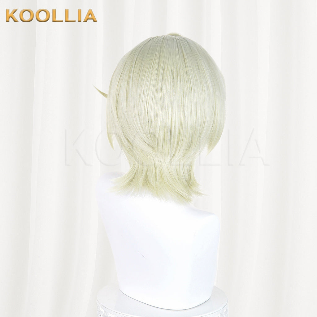 Ribbon Hero Pine Wig Light Mint‑Beige Gold Layered Flip‑out Short Hair Realistic Scalp Top Basic Wig