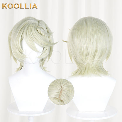 Ribbon Hero Pine Wig Light Mint‑Beige Gold Layered Flip‑out Short Hair Realistic Scalp Top Basic Wig