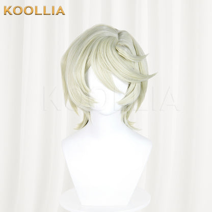 Ribbon Hero Pine Wig Light Mint‑Beige Gold Layered Flip‑out Short Hair Realistic Scalp Top Basic Wig