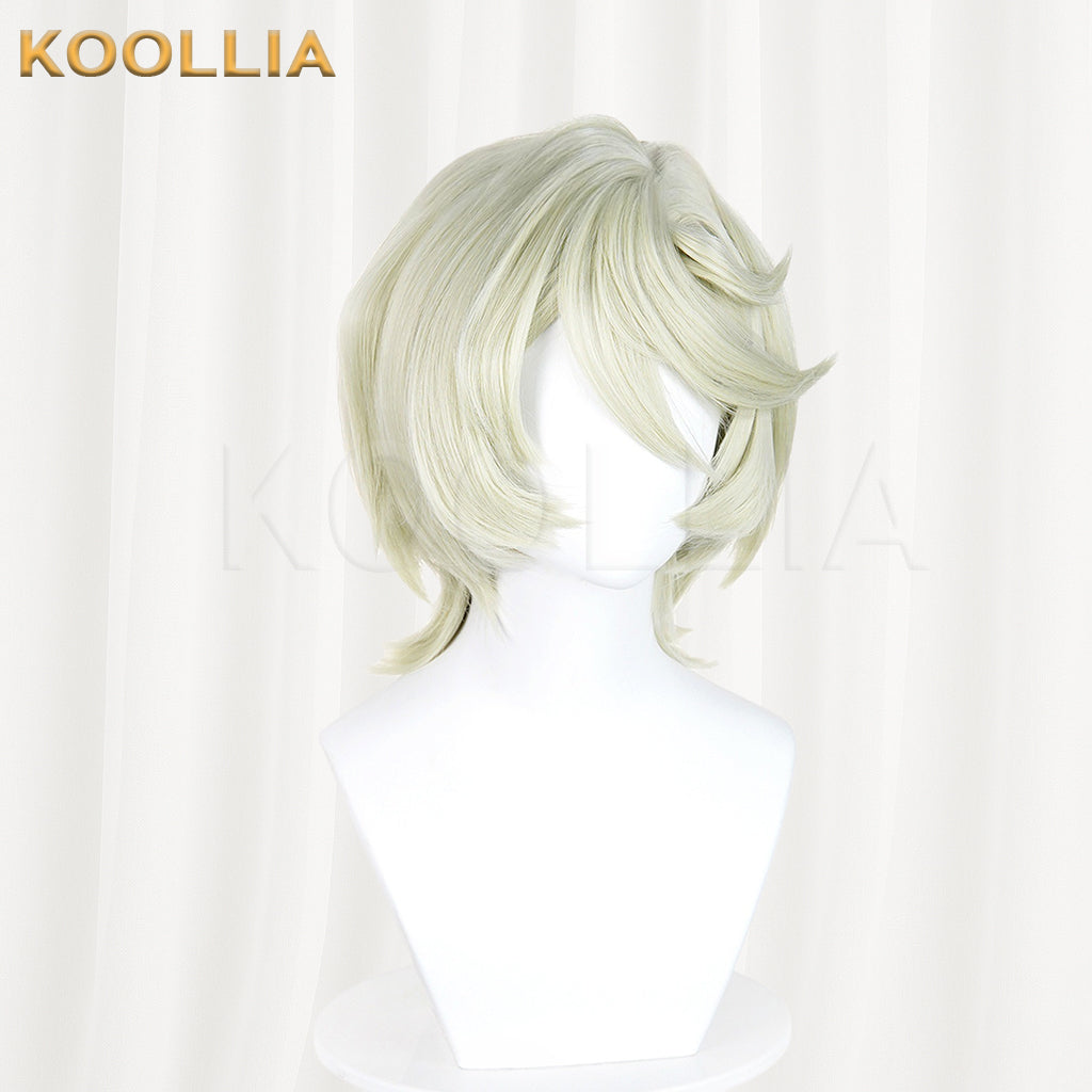 Ribbon Hero Pine Wig Light Mint‑Beige Gold Layered Flip‑out Short Hair Realistic Scalp Top Basic Wig