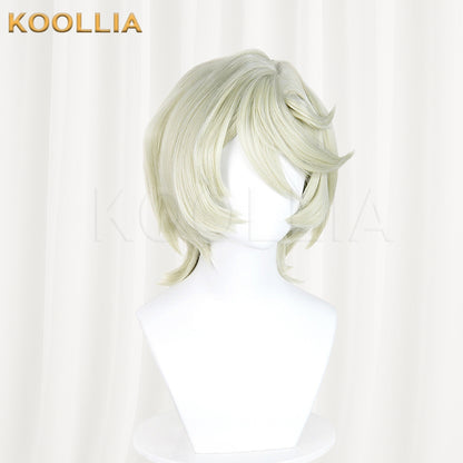 Ribbon Hero Pine Wig Light Mint‑Beige Gold Layered Flip‑out Short Hair Realistic Scalp Top Basic Wig