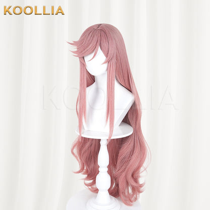 Ribbon Hero Sapphire Wig Dusty Rose Pink Extra‑Long Large Wavy Curls Realistic Scalp Top Basic Wig