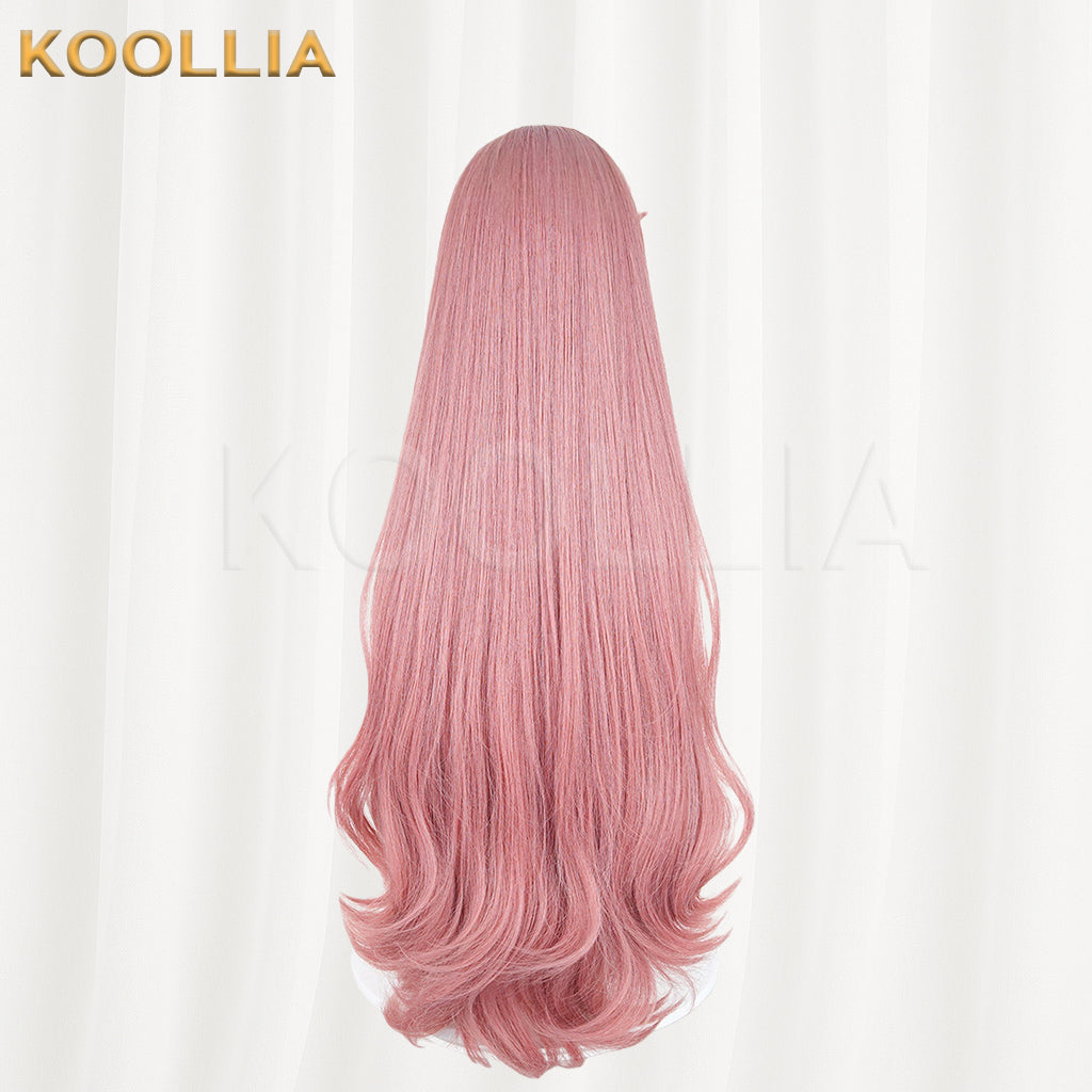 Ribbon Hero Sapphire Wig Dusty Rose Pink Extra‑Long Large Wavy Curls Realistic Scalp Top Basic Wig
