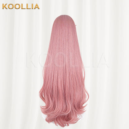 Ribbon Hero Sapphire Wig Dusty Rose Pink Extra‑Long Large Wavy Curls Realistic Scalp Top Basic Wig