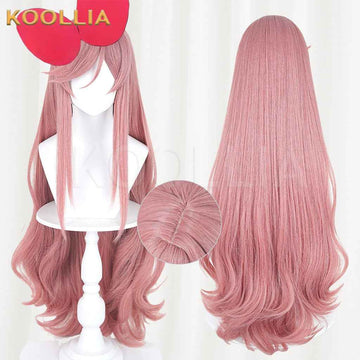 Ribbon Hero Sapphire Wig Dusty Rose Pink Extra‑Long Large Wavy Curls Realistic Scalp Top Basic Wig