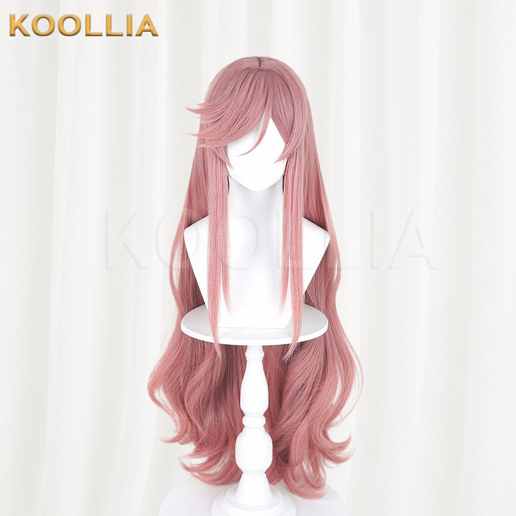 Ribbon Hero Sapphire Wig Dusty Rose Pink Extra‑Long Large Wavy Curls Realistic Scalp Top Basic Wig