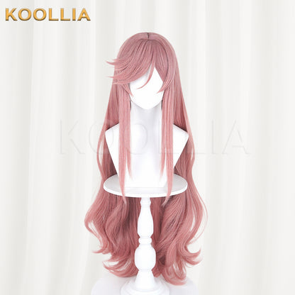 Ribbon Hero Sapphire Wig Dusty Rose Pink Extra‑Long Large Wavy Curls Realistic Scalp Top Basic Wig