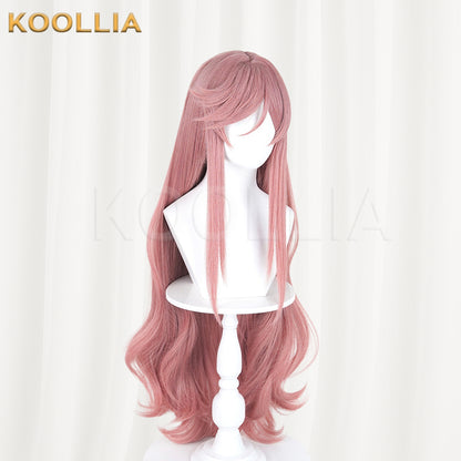 Ribbon Hero Sapphire Wig Dusty Rose Pink Extra‑Long Large Wavy Curls Realistic Scalp Top Basic Wig