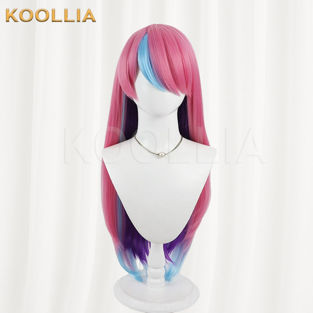 Apexselly Selly Wig Halloween Realistic Scalp Top Inner‑Outer Dual‑Color Gradient Extra‑Long Straight Wig Basic Wig