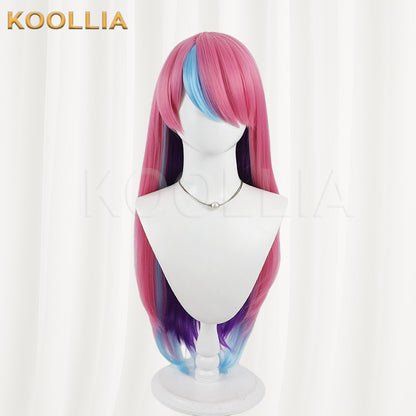 Apexselly Selly Wig Halloween Realistic Scalp Top Inner‑Outer Dual‑Color Gradient Extra‑Long Straight Wig Basic Wig