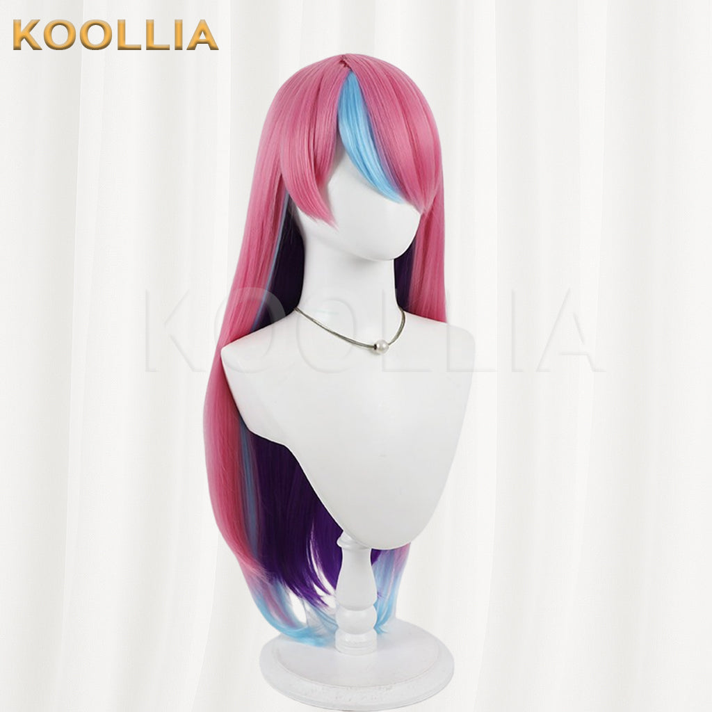 Apexselly Selly Wig Halloween Realistic Scalp Top Inner‑Outer Dual‑Color Gradient Extra‑Long Straight Wig Basic Wig
