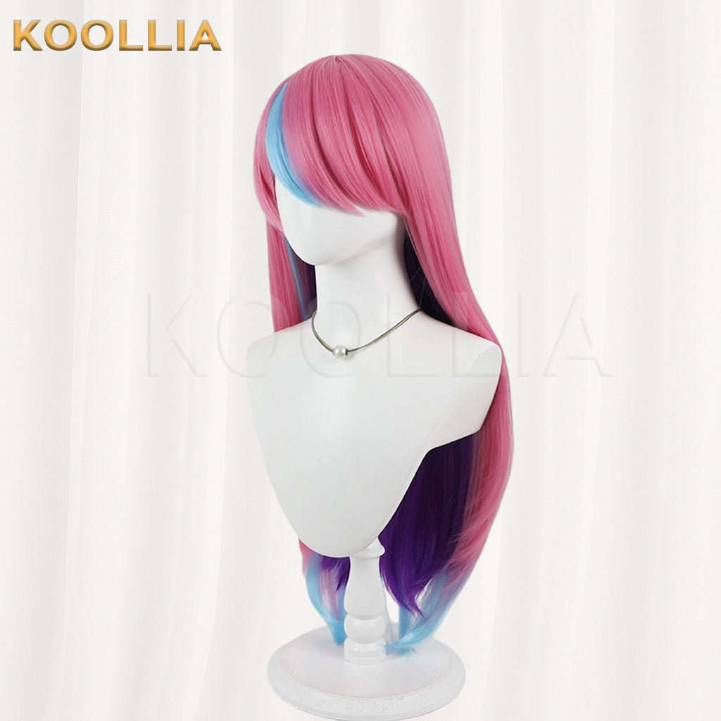Apexselly Selly Wig Halloween Realistic Scalp Top Inner‑Outer Dual‑Color Gradient Extra‑Long Straight Wig Basic Wig