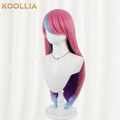 Apexselly Selly Wig Halloween Realistic Scalp Top Inner‑Outer Dual‑Color Gradient Extra‑Long Straight Wig Basic Wig