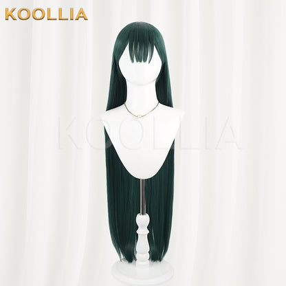 Alien Stage Sua Wig Dark Teal‑Green Realistic Scalp Top Extra‑Long Straight Neat Cut Ends Basic Wig