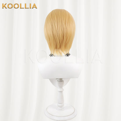 Touken Ranbu Yamabagiri Kunihiro Wig Warm Golden‑Yellow Layered Boy Short Wig Basic Wig