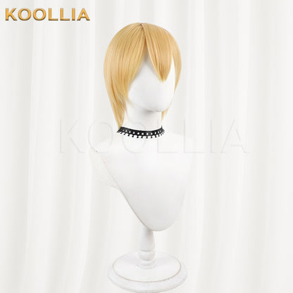 Touken Ranbu Yamabagiri Kunihiro Wig Warm Golden‑Yellow Layered Boy Short Wig Basic Wig