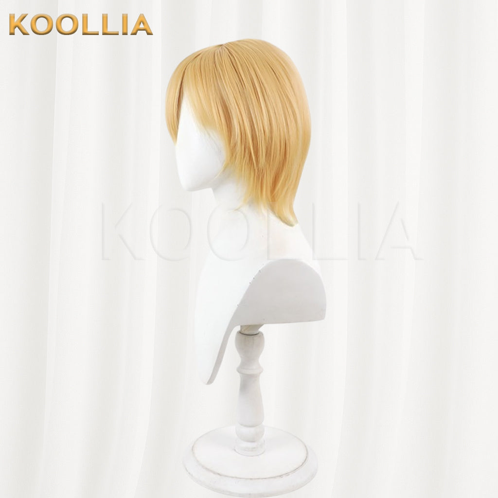 Touken Ranbu Yamabagiri Kunihiro Wig Warm Golden‑Yellow Layered Boy Short Wig Basic Wig