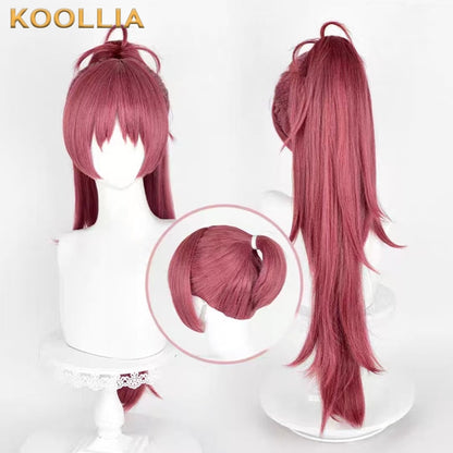 Puella Magi Madoka Magica Sakura Kyouko Lange rote Haare Basic Perücke