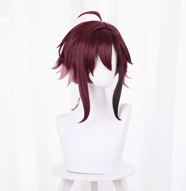 Genshin Impact Shikanoin Heizou Long Dark Red Hair Basic Wig