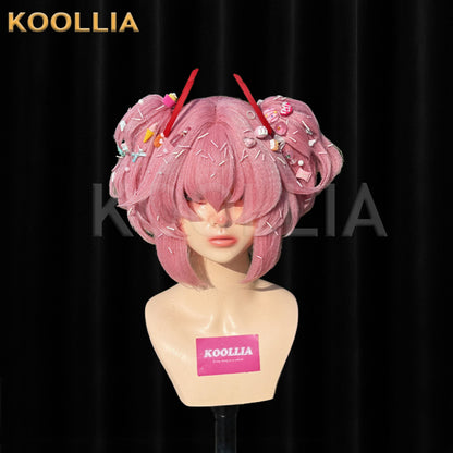 Puella Magi Madoka Magica Kaname Madoka Short Pink Hair Styled Basic Wig