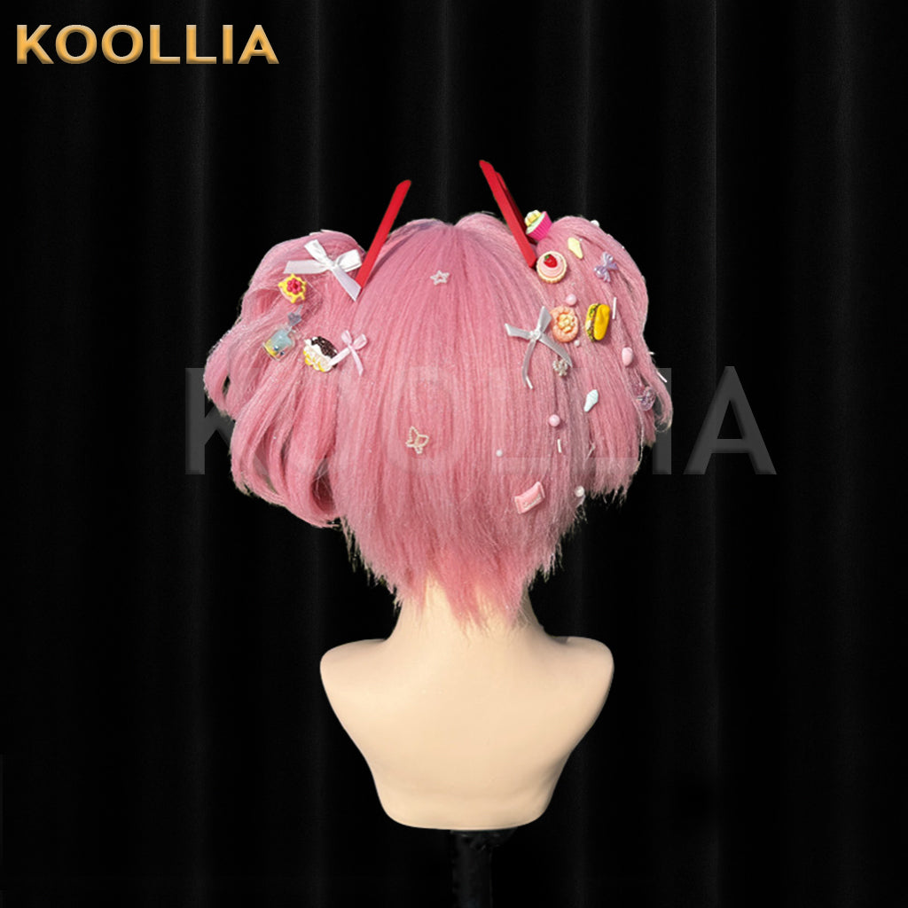 Puella Magi Madoka Magica Kaname Madoka Short Pink Hair Styled Basic Wig
