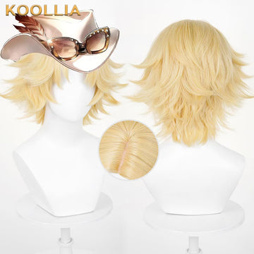 IdentityV Prospector Norton (Dazzling Lone Wolf) Short Blonde Hair Basic Wig - KOOLLIA