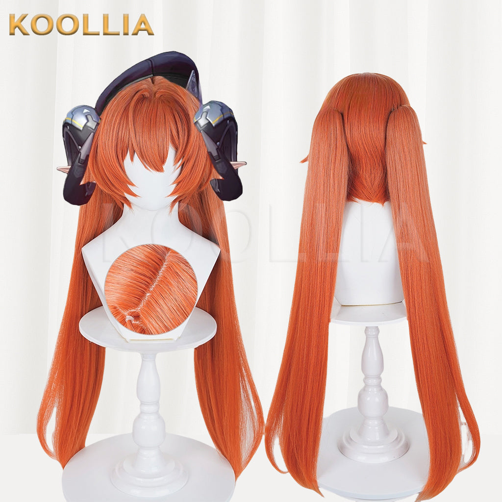 Zenless Zone Zero orpheus Long Orange Hair Basic Wig