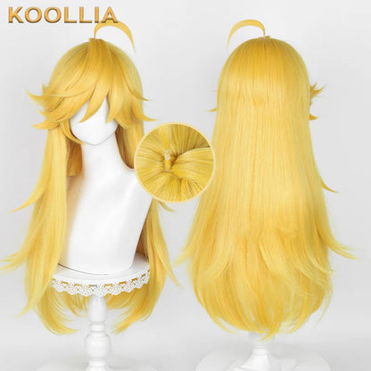 Calcinha e meia com cinta-liga Anarchy Panty Longo Cabelo Amarelo Peruca Básica