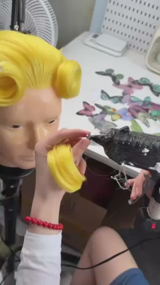 JoJo's Bizarre Adventure Giorno Giovanna Long Yellow Hair Styled Basic Wig