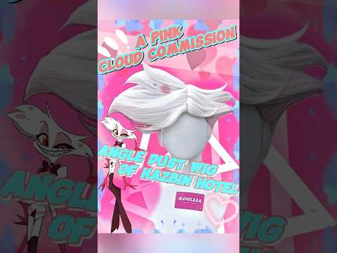 Peruca de comissão Hazbin Hotel Angel Dust