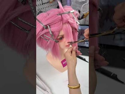 Puella Magi Madoka Magica Kaname Madoka Short Pink Hair Styled Basic Wig
