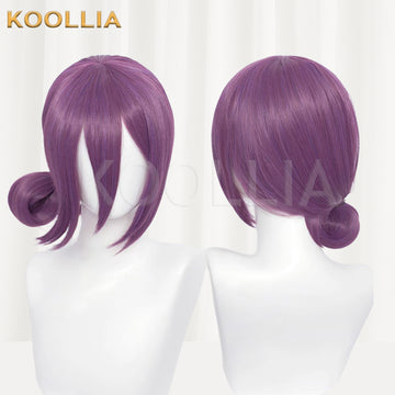 Chainsaw Man Reze Short Purple Hair Basic Wig - KOOLLIA