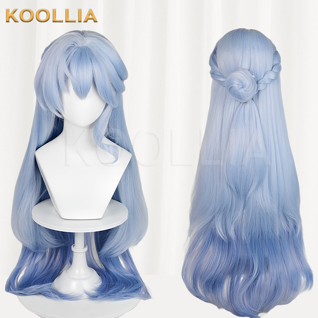 KOOLLIA- Honkai: Star Rail Robin Lange blaue Haare Einfache Perücke