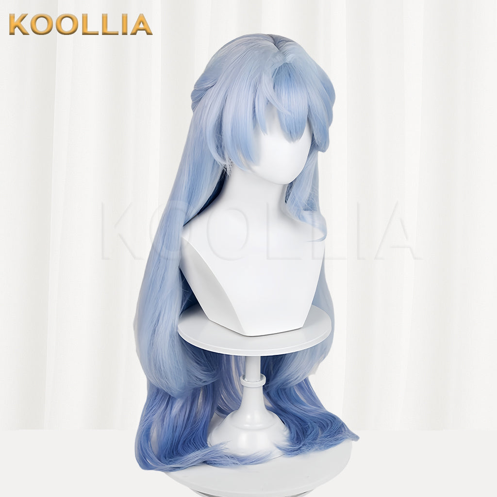 KOOLLIA- Honkai: Star Rail Robin Lange blaue Haare Einfache Perücke