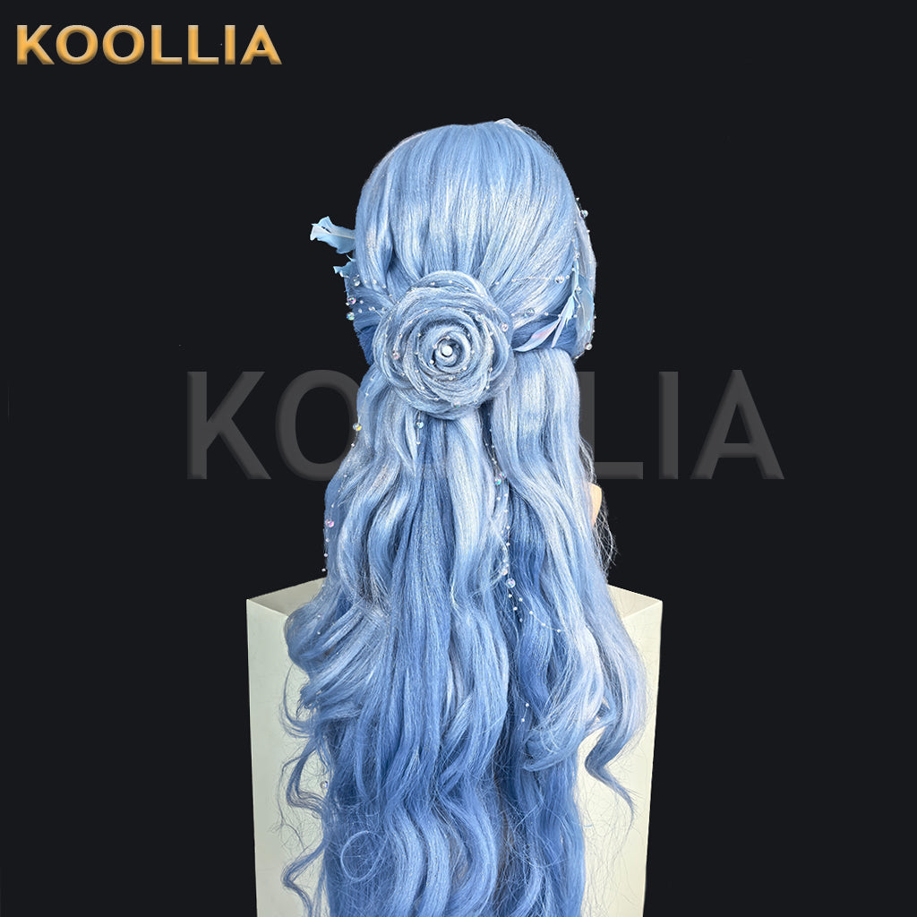 Honkai: Star Rail Robin Long Blue Hair Styled Basic Wig