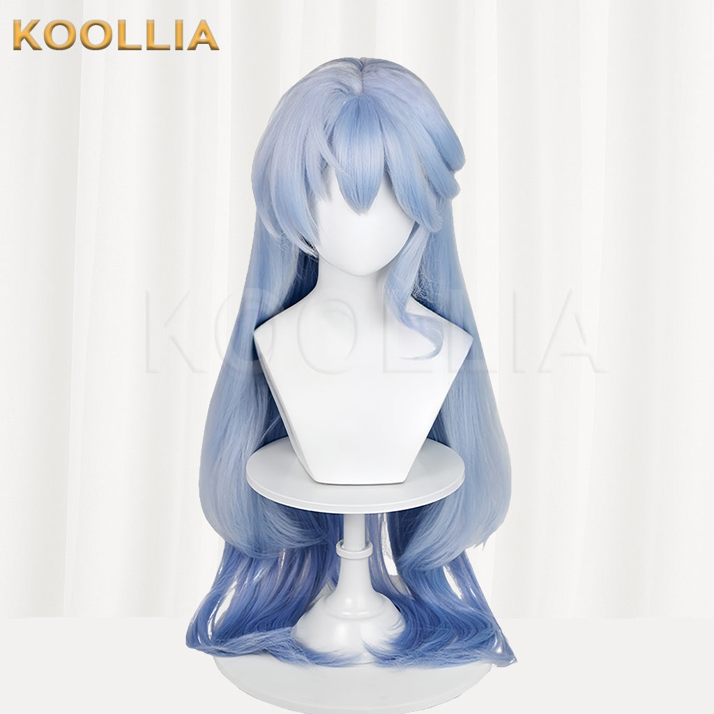 KOOLLIA- Honkai: Star Rail Robin Lange blaue Haare Einfache Perücke