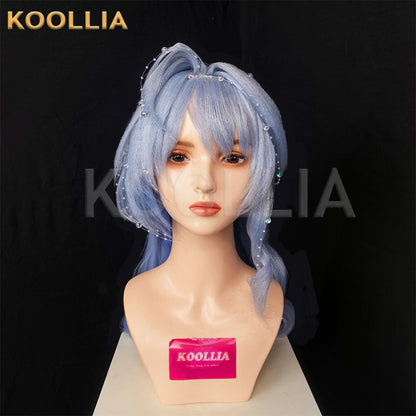 Honkai: Star Rail Robin Long Blue Hair Styled Basic Wig
