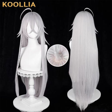Black Butler Undertaker Long Silver Hair Basic Wig - KOOLLIA