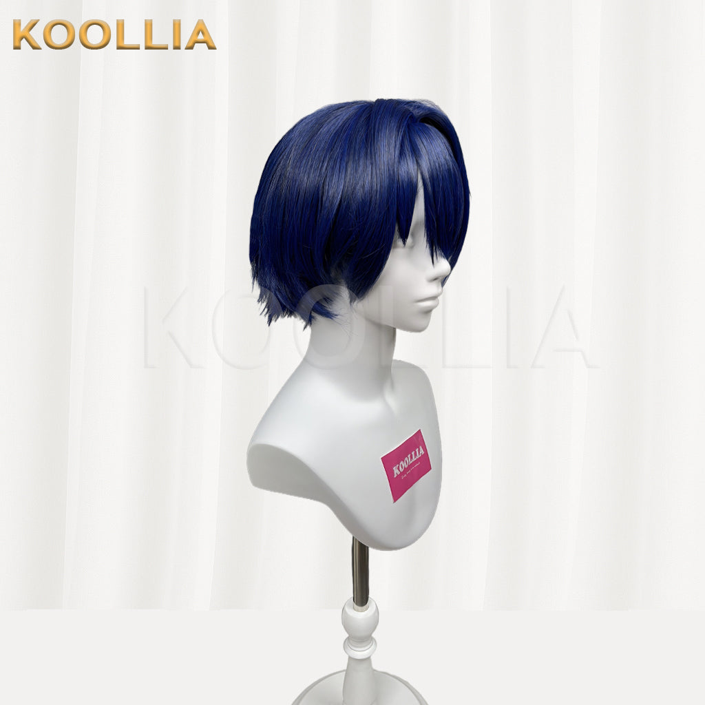 Metaphor: ReFantazio Will Short Blue Hair Basic Wig