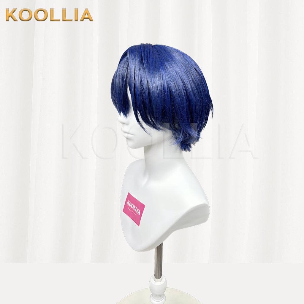 Metaphor: ReFantazio Will Short Blue Hair Basic Wig