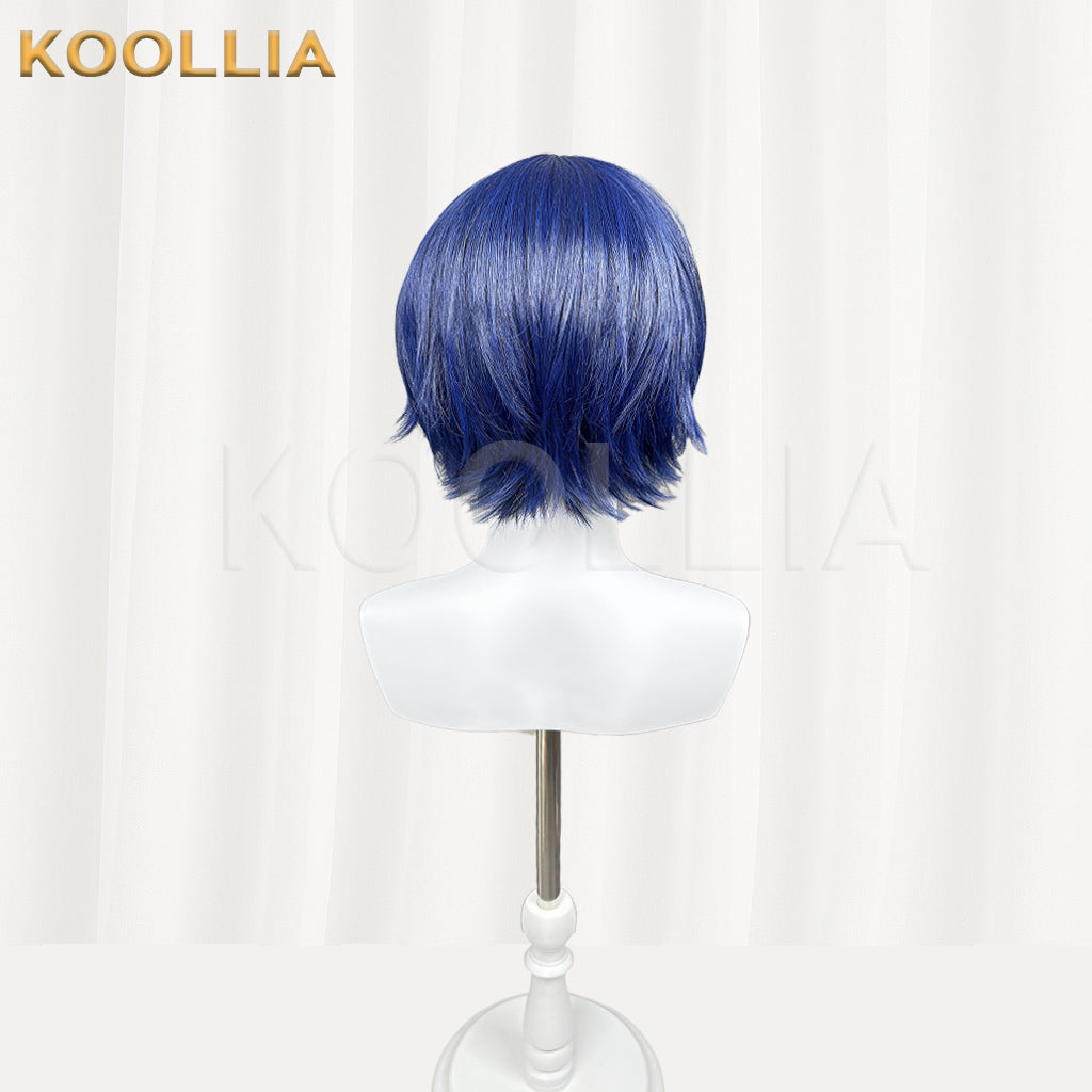 Metaphor: ReFantazio Will Short Blue Hair Basic Wig
