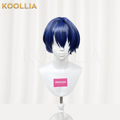 Metaphor: ReFantazio Will Short Blue Hair Basic Wig