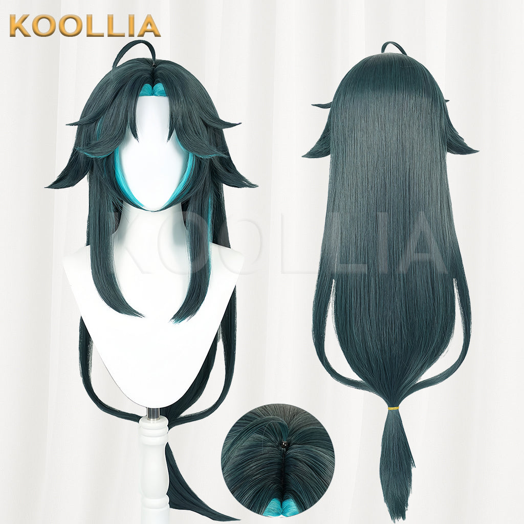 Genshin Impact Xiao Short/Long Green Hair Basic Wig
