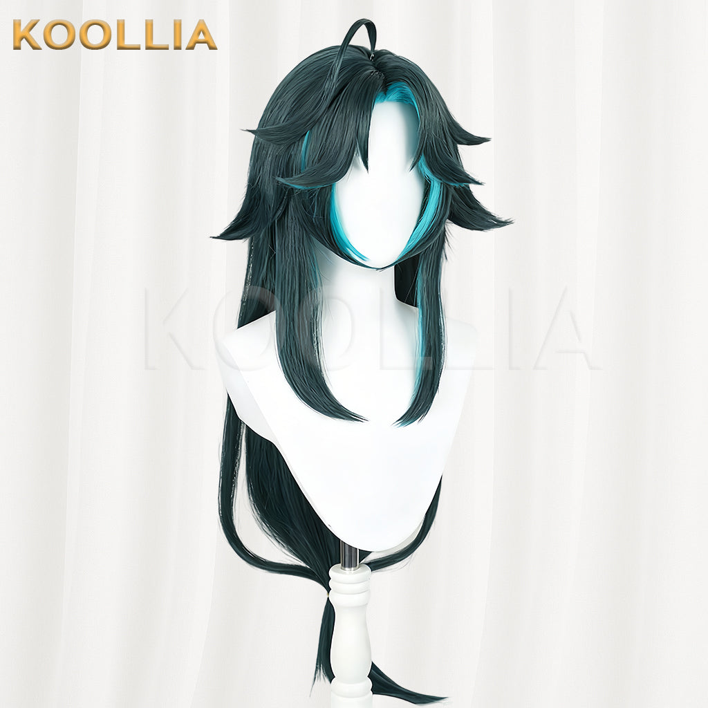 Genshin Impact Xiao Short/Long Green Hair Basic Wig