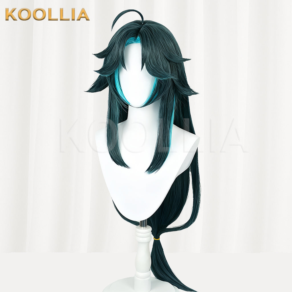 Genshin Impact Xiao Short/Long Green Hair Basic Wig