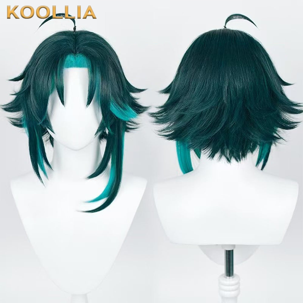 Genshin Impact Xiao Short Green Hair Basic Wig